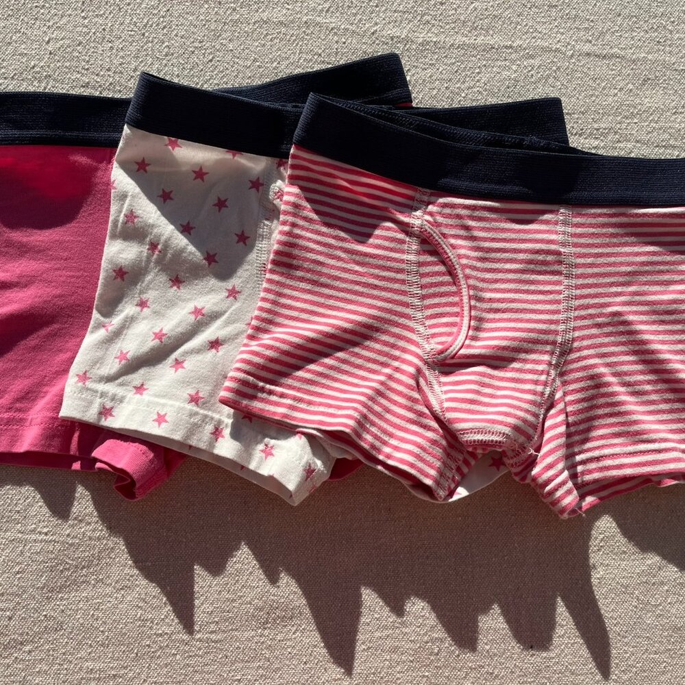 Primary Boxer Brief 3-Pack, "Bubblegum" Mix, Size 4-5, GUC